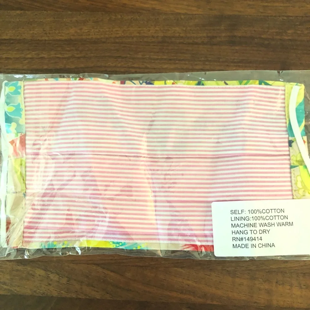 Johnny Was Cotton Sateen 1 Face Mask New With Tag Original Package